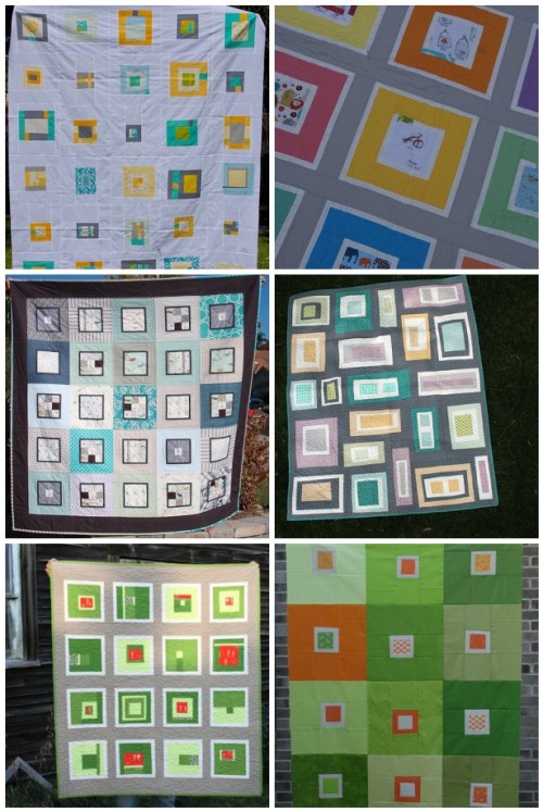 mosaic on modern patchwork quilt photos - square in square patterns